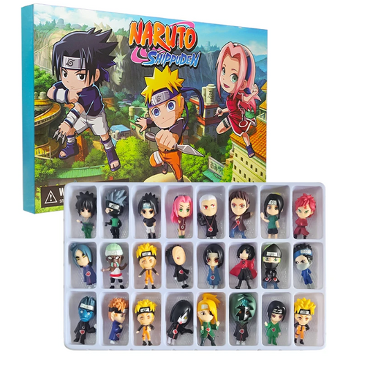 Calendario de Adviento Naruto — 24 Mini Figuras Sorpresa Ninja
