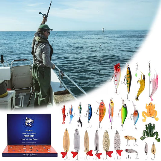 Calendario de Adviento de Anzuelos y Accesorios de Pesca — 24 Días de Sorpresas 🐟